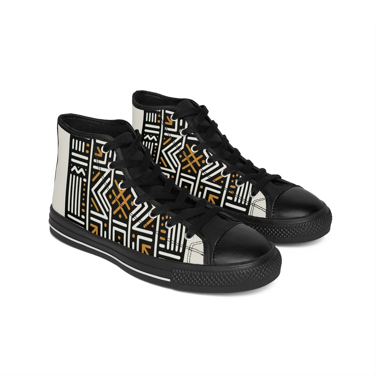 "AfroStride Kente Kicks" - Women's Classic Sneakers