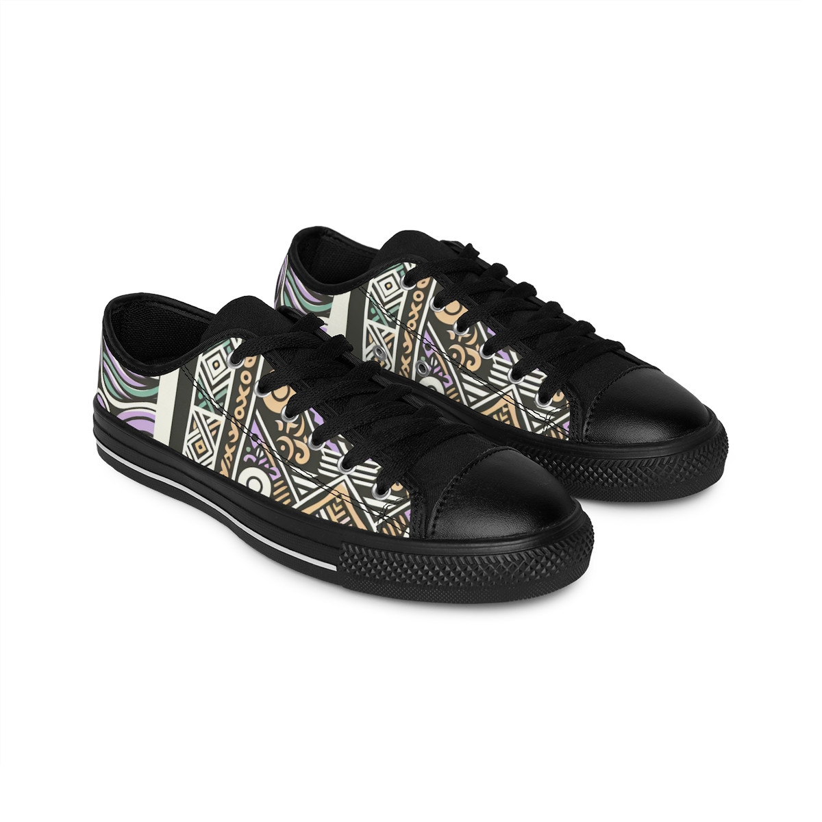 "Kente Kicks: Heritage Stride" - Women's Sneakers