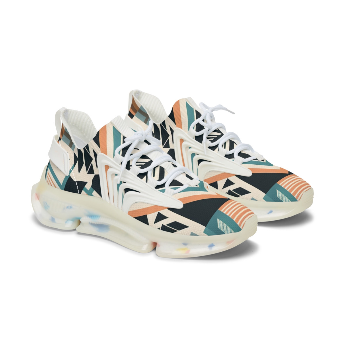 "AfroStride Kente Kicks" - Women's Mesh Sneaker