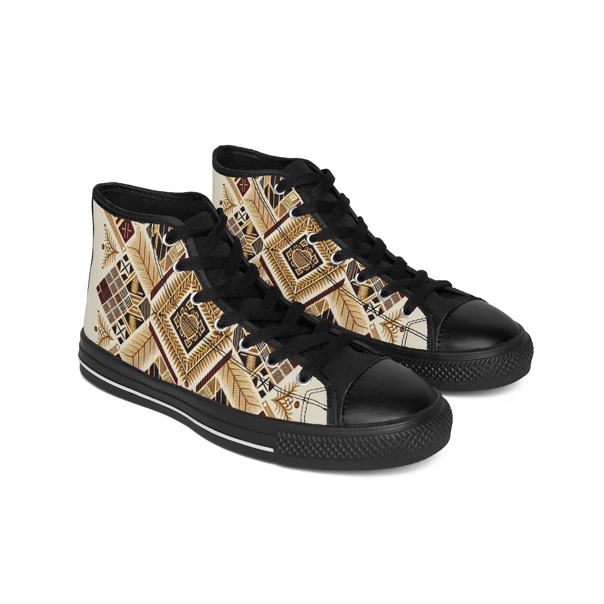 "AfroStride Kente Kicks" - Women's Classic Sneakers