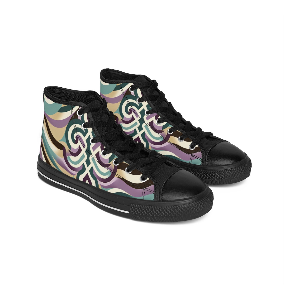 "AfroVogue Kente Kicks" - Women's Classic Sneakers
