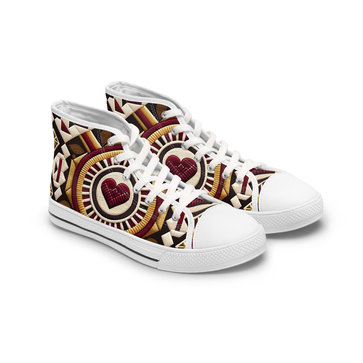 "TribeStride Kente Kicks" - Womn's High top Sneakers