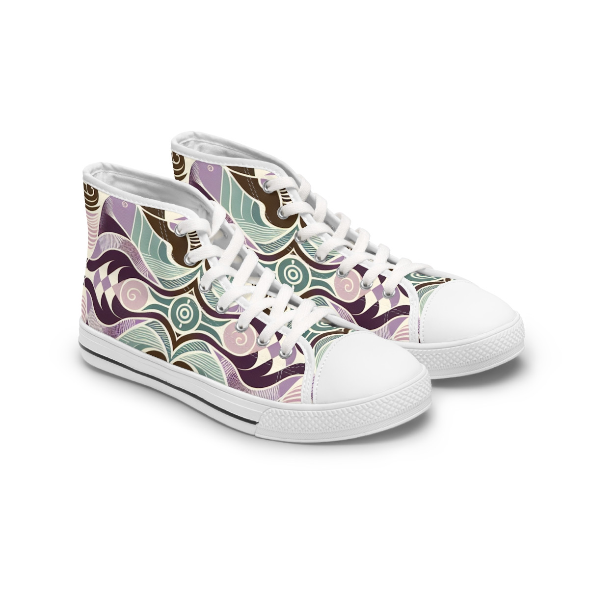 "AfroLuxe Kente Kicks" - Womn's High top Sneakers