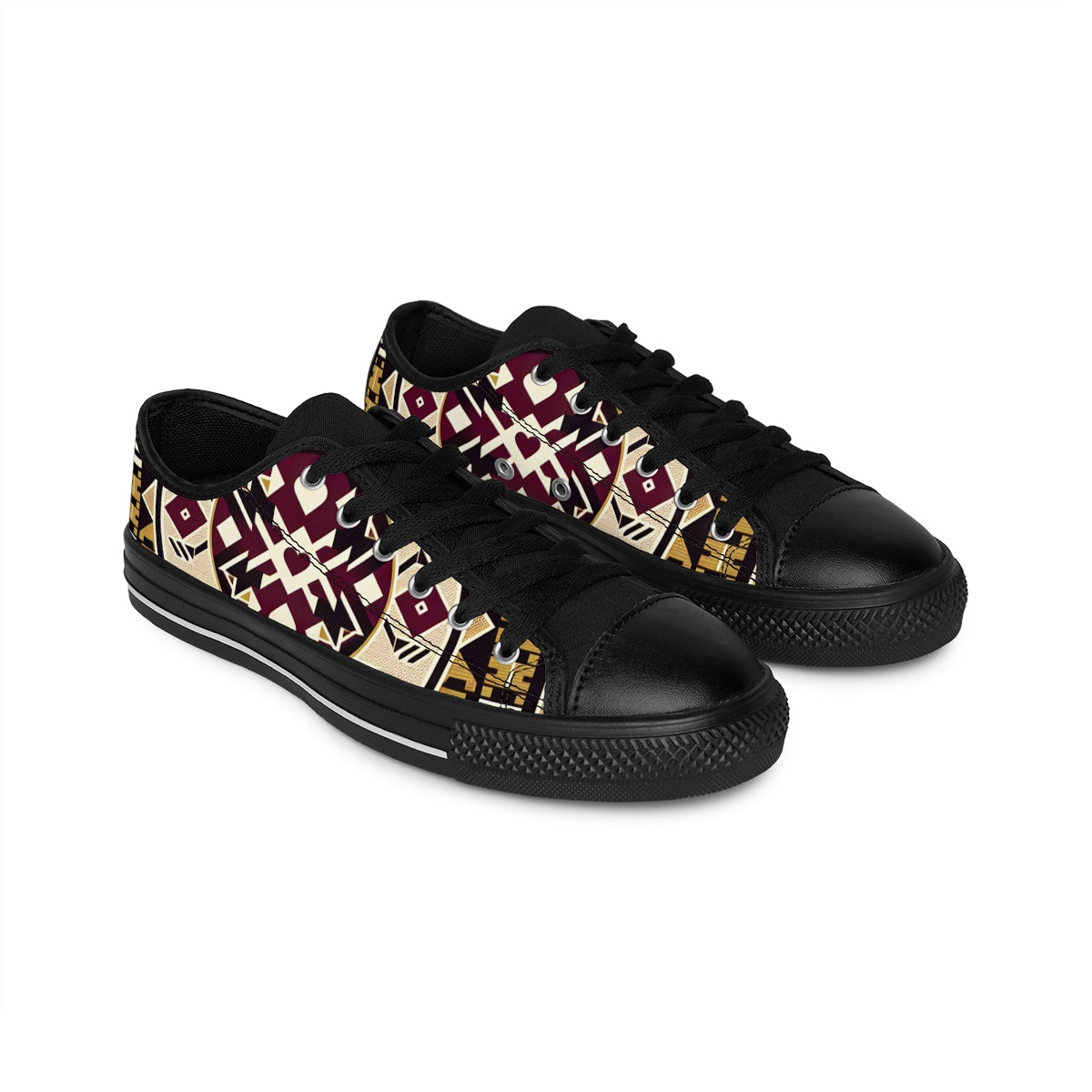"AfroStride Kente Kicks" - Women's Sneakers