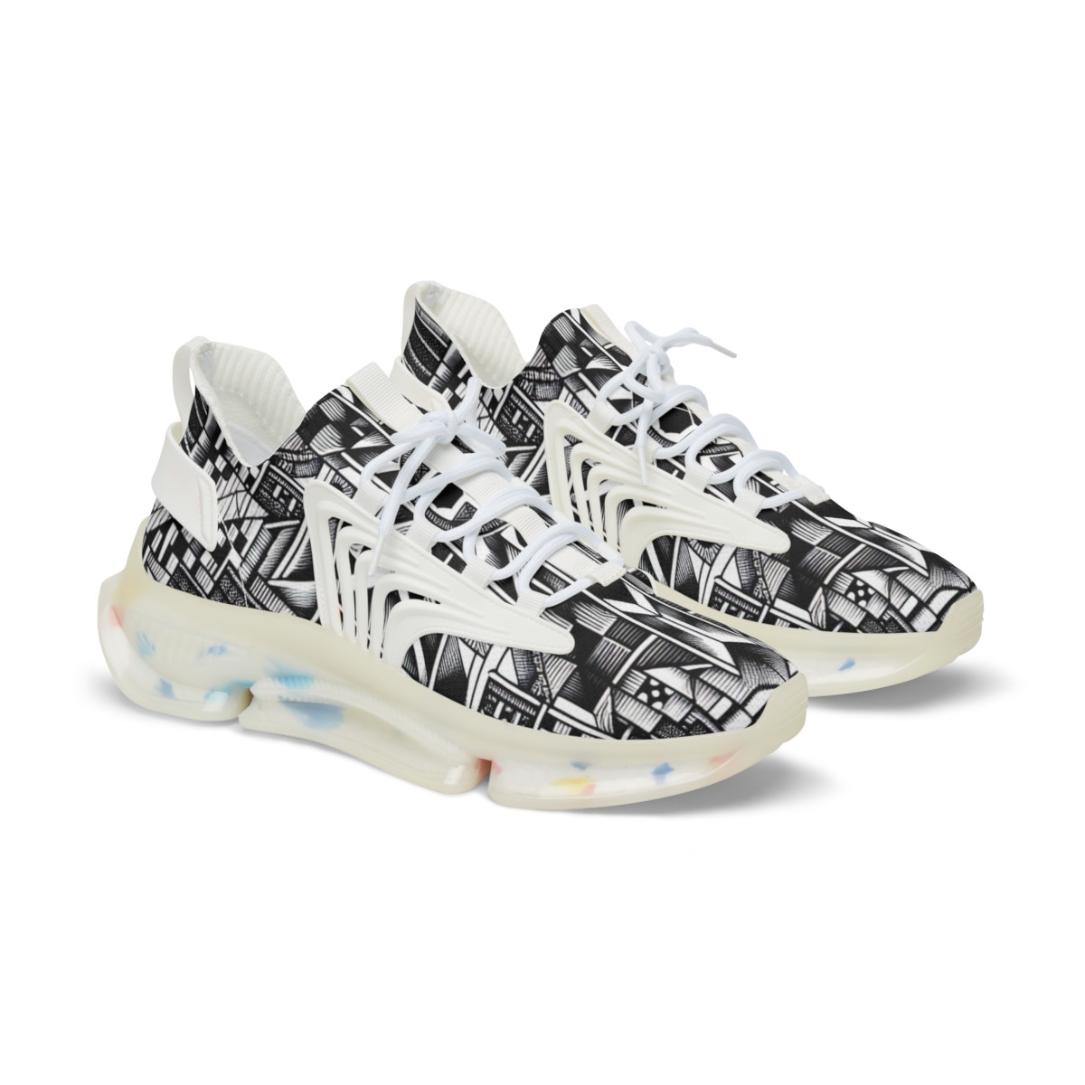 "AfroStride Kente Fusion Sneakers" - Men's Mesh Sneaker
