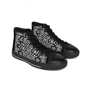 "AfroStride Kente Kicks" - Women's Classic Sneakers