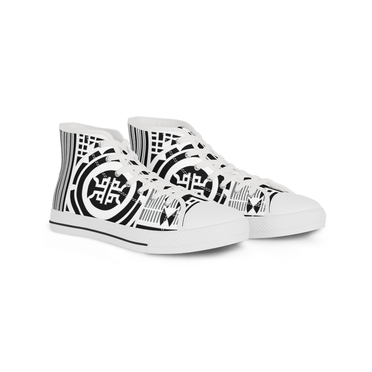 "Heritage Stride: AfroFusion Kente Kicks" - Men's High top Sneakers
