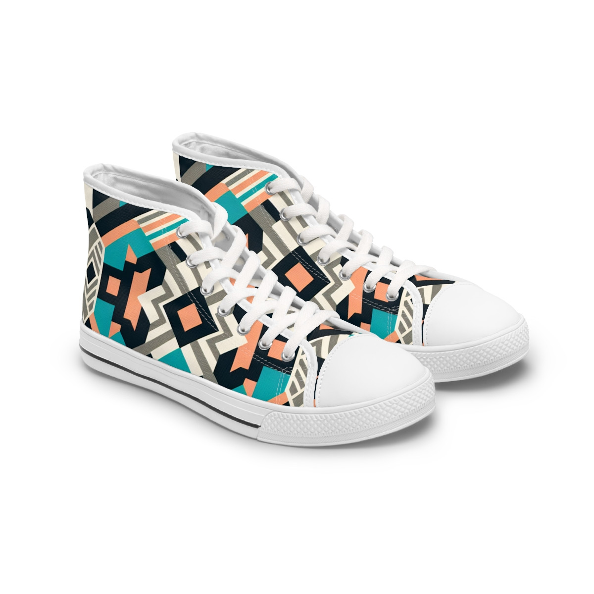 "Heritage Stride Kente Kicks" - Womn's High top Sneakers