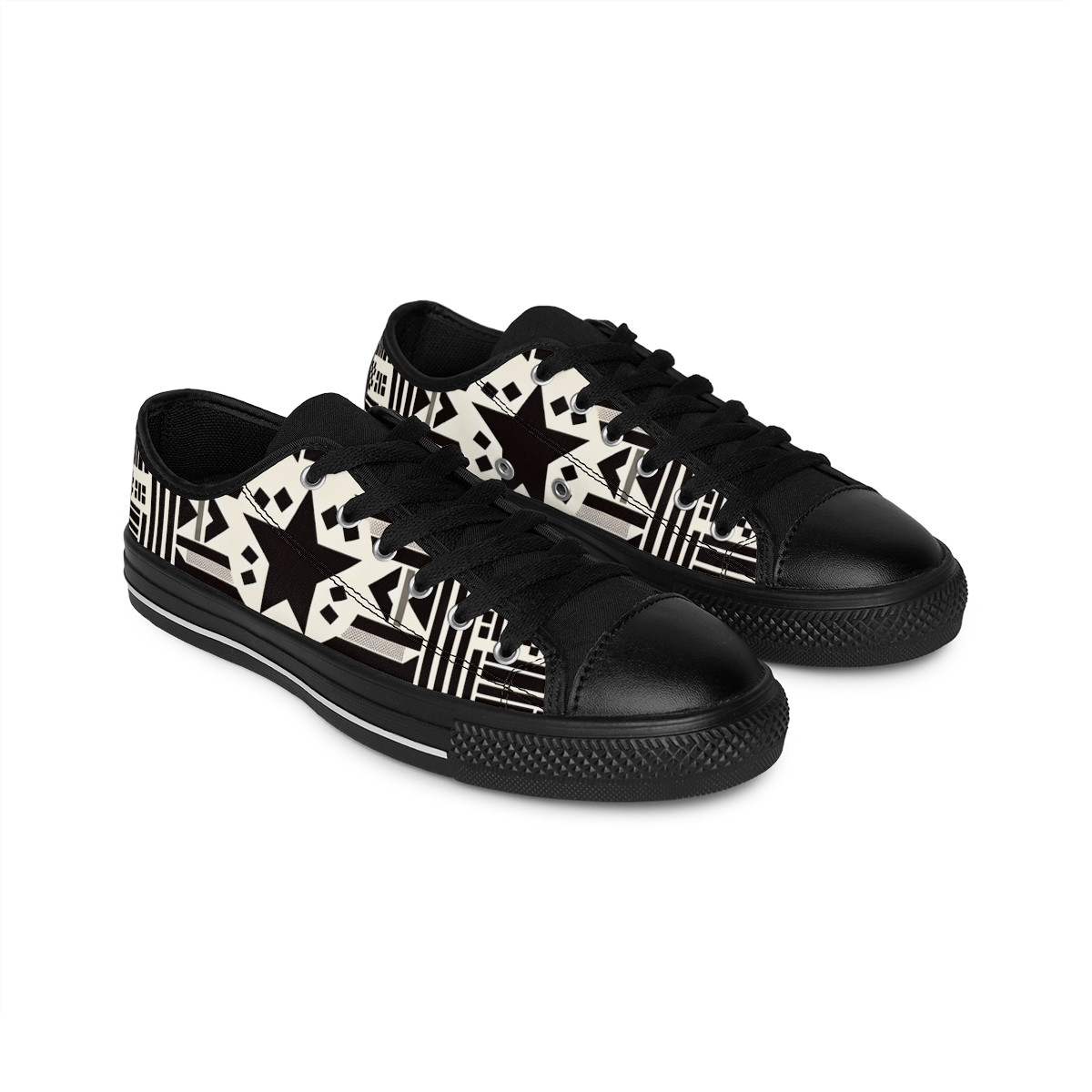 "AfroFusion Kente Kicks" - Women's Sneakers