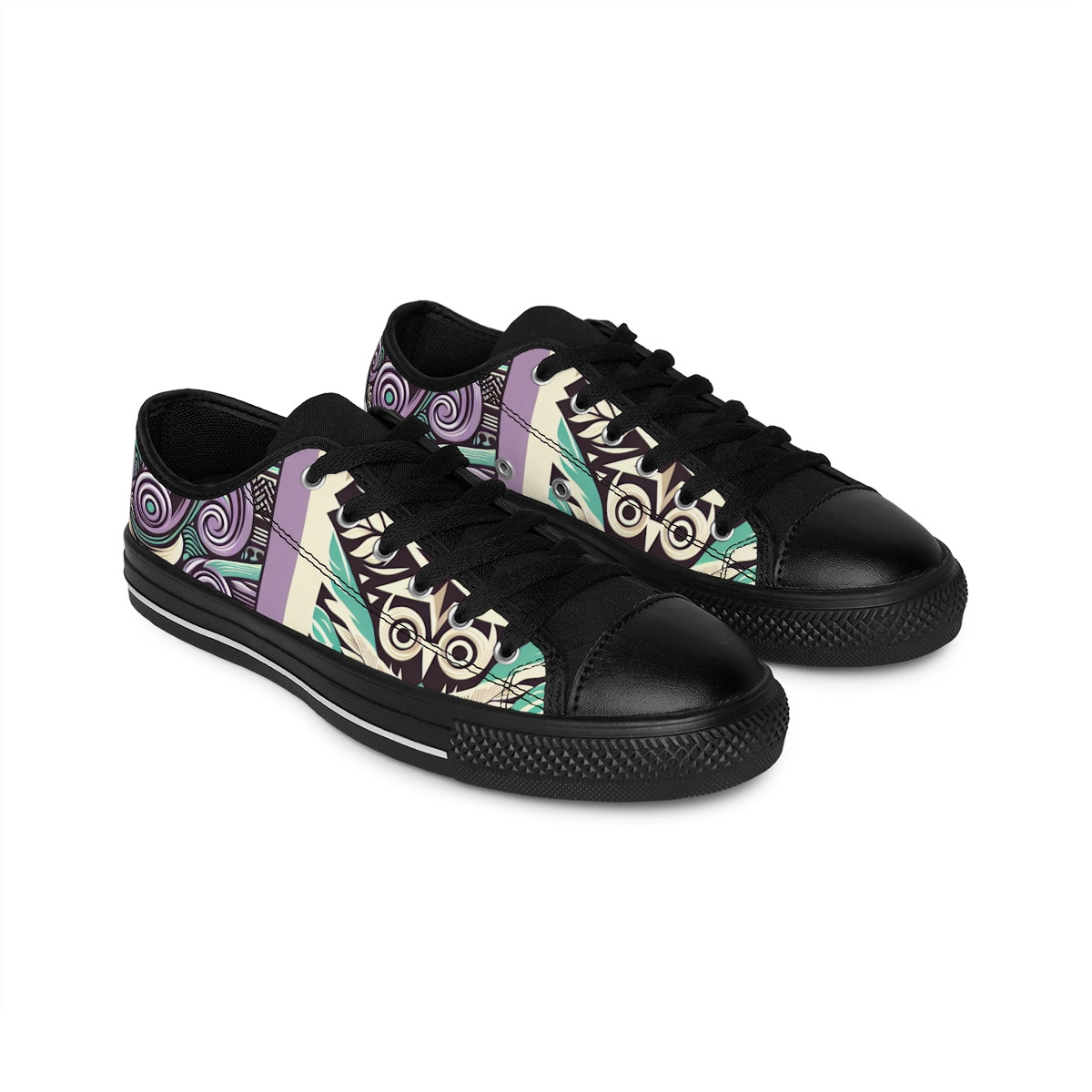 "AfroStride Kente Kicks" - Women's Sneakers