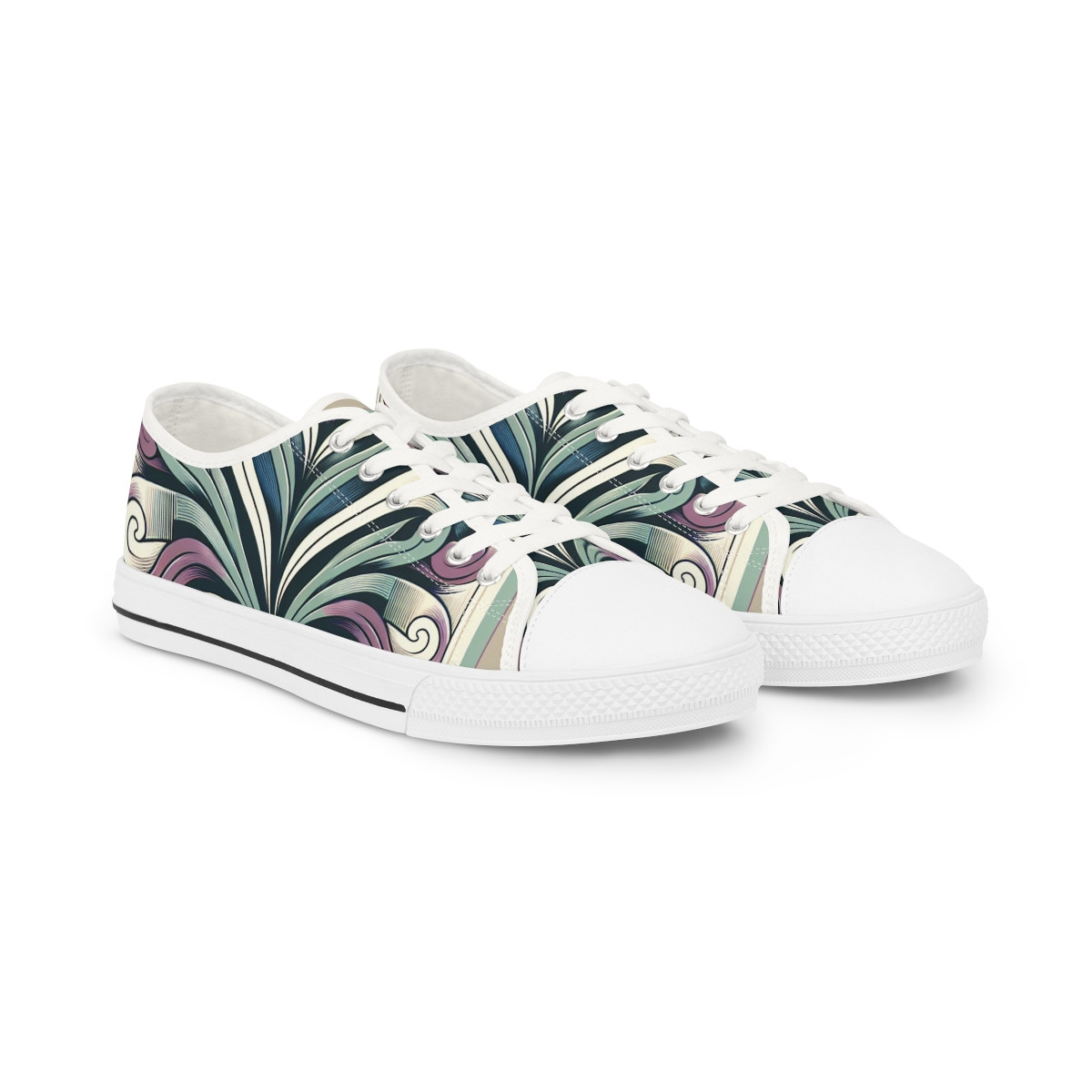 "AfroRhythm Kente Kicks" - Men's Lowtop Sneakers