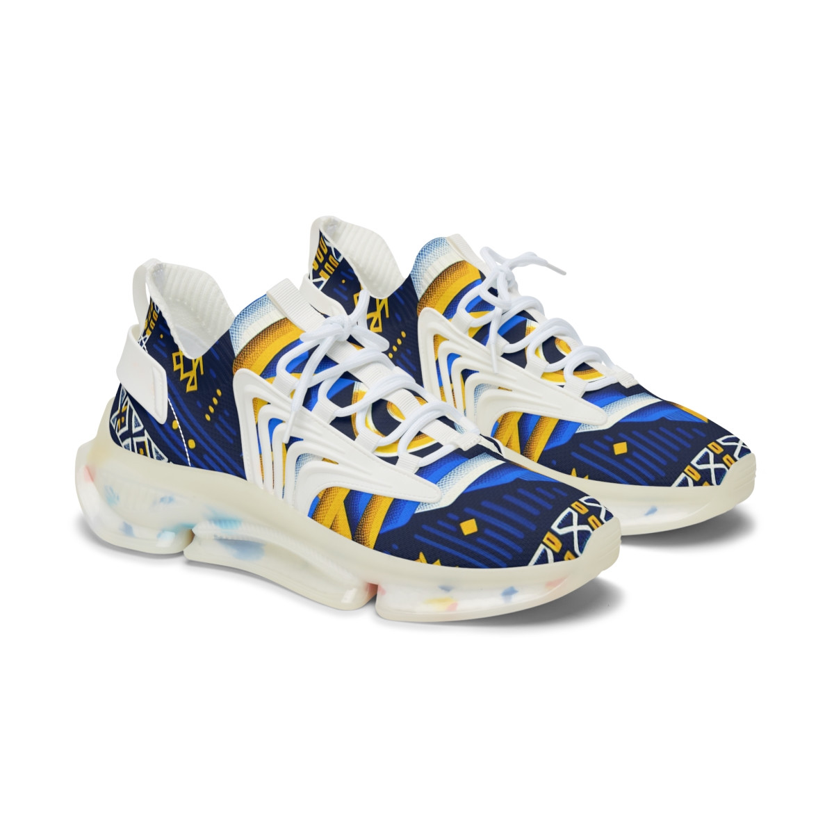 "AfroStride Kente Kicks" - Women's Mesh Sneaker