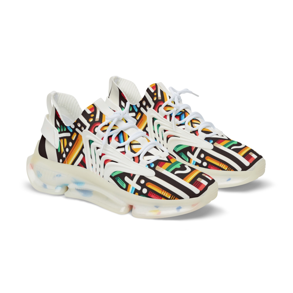 "AfroElite Kente Kicks" - Men's Mesh Sneaker
