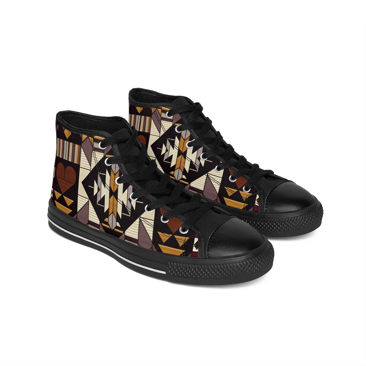"AfroRhythm Kente Kicks" - Men's Classic Sneakers