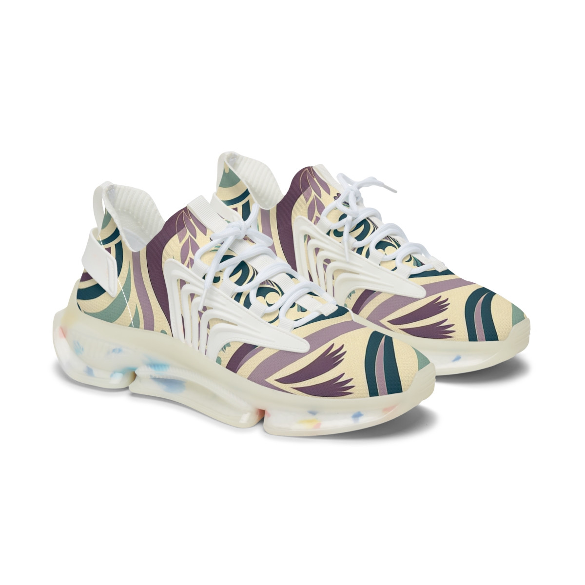 "AfroStride Kente Kicks" - Women's Mesh Sneaker
