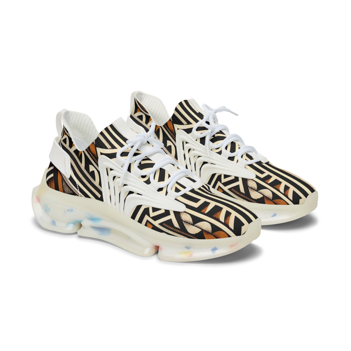 "Kente Kicks: Finesse Footwear" - Women's Mesh Sneaker