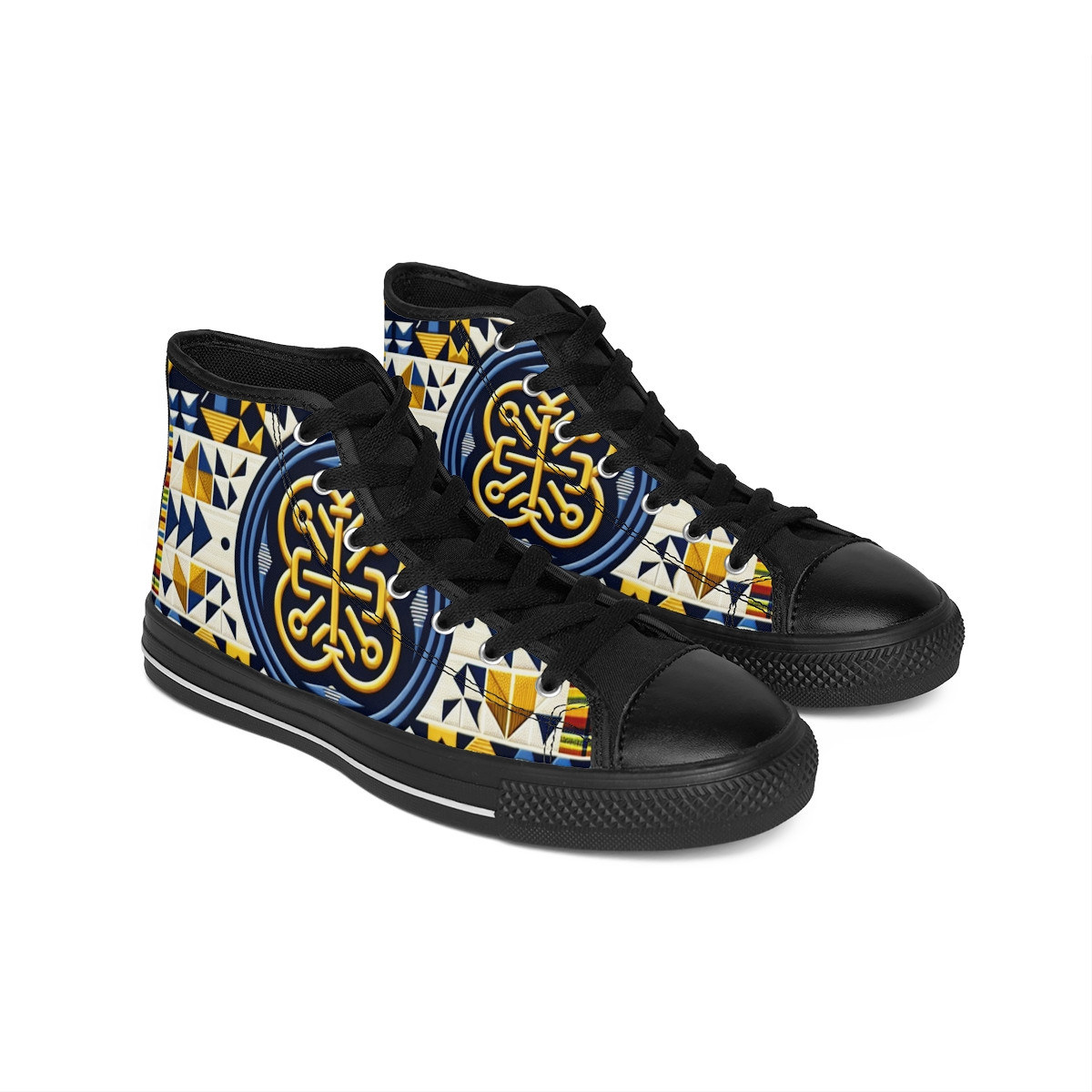 "AfroVibes Kente Kicks" - Women's Classic Sneakers