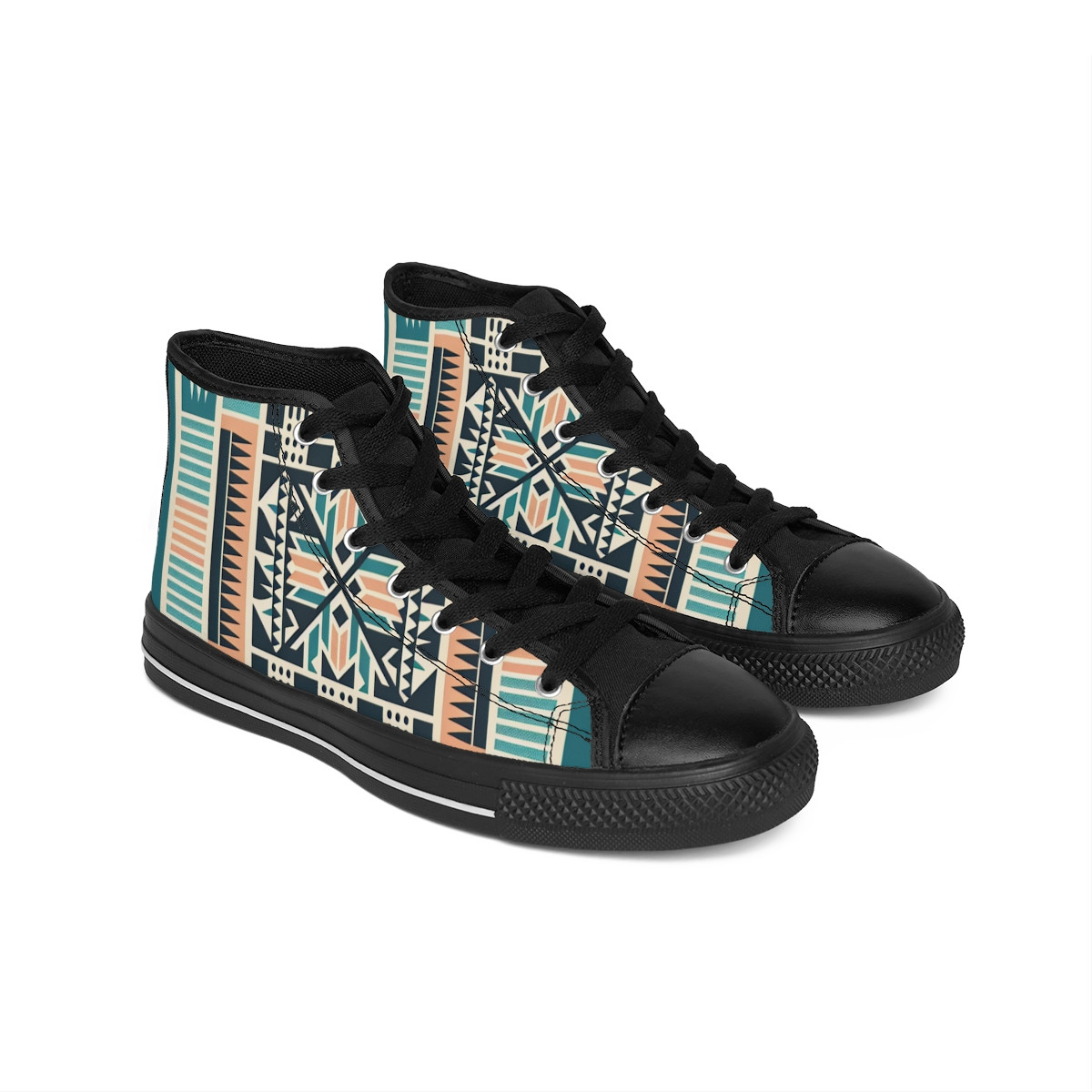 "AfroRhythm Kente Kicks" - Men's Classic Sneakers