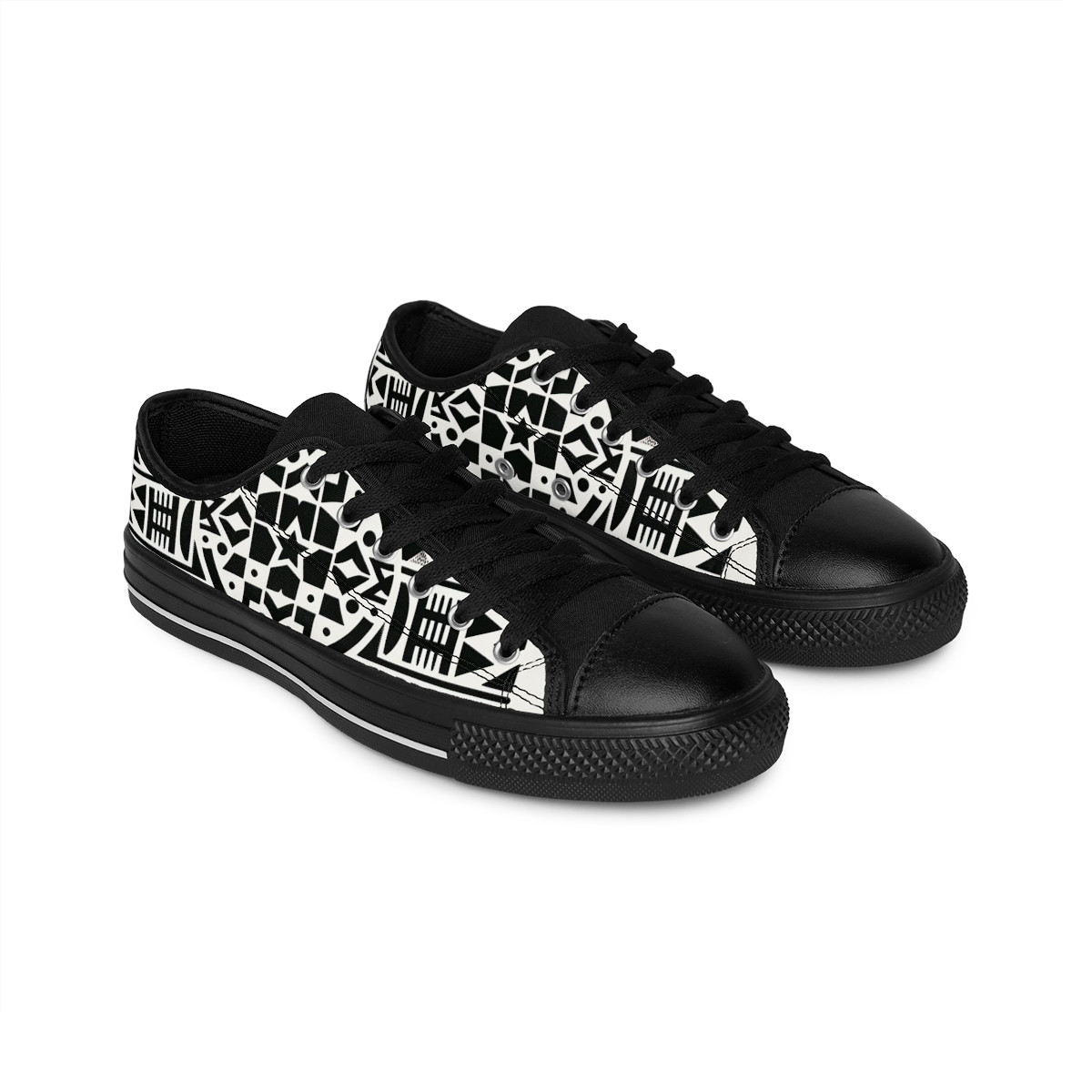 "AfroPulse Kente Kicks" - Women's Sneakers