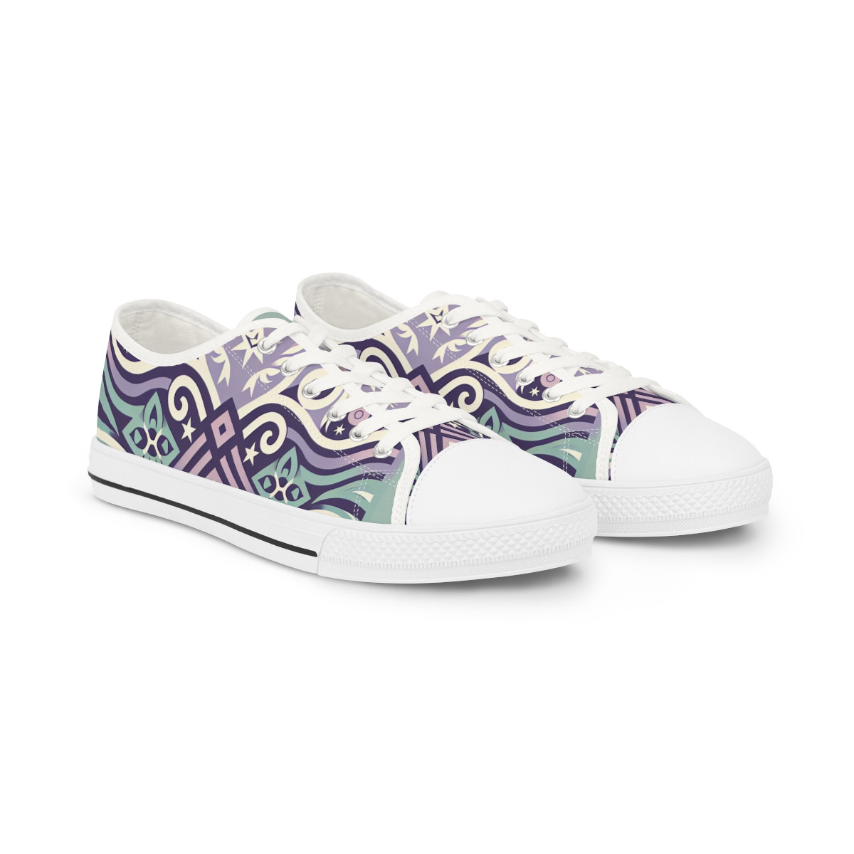 "AfroStride Kente Kicks" - Men's Lowtop Sneakers