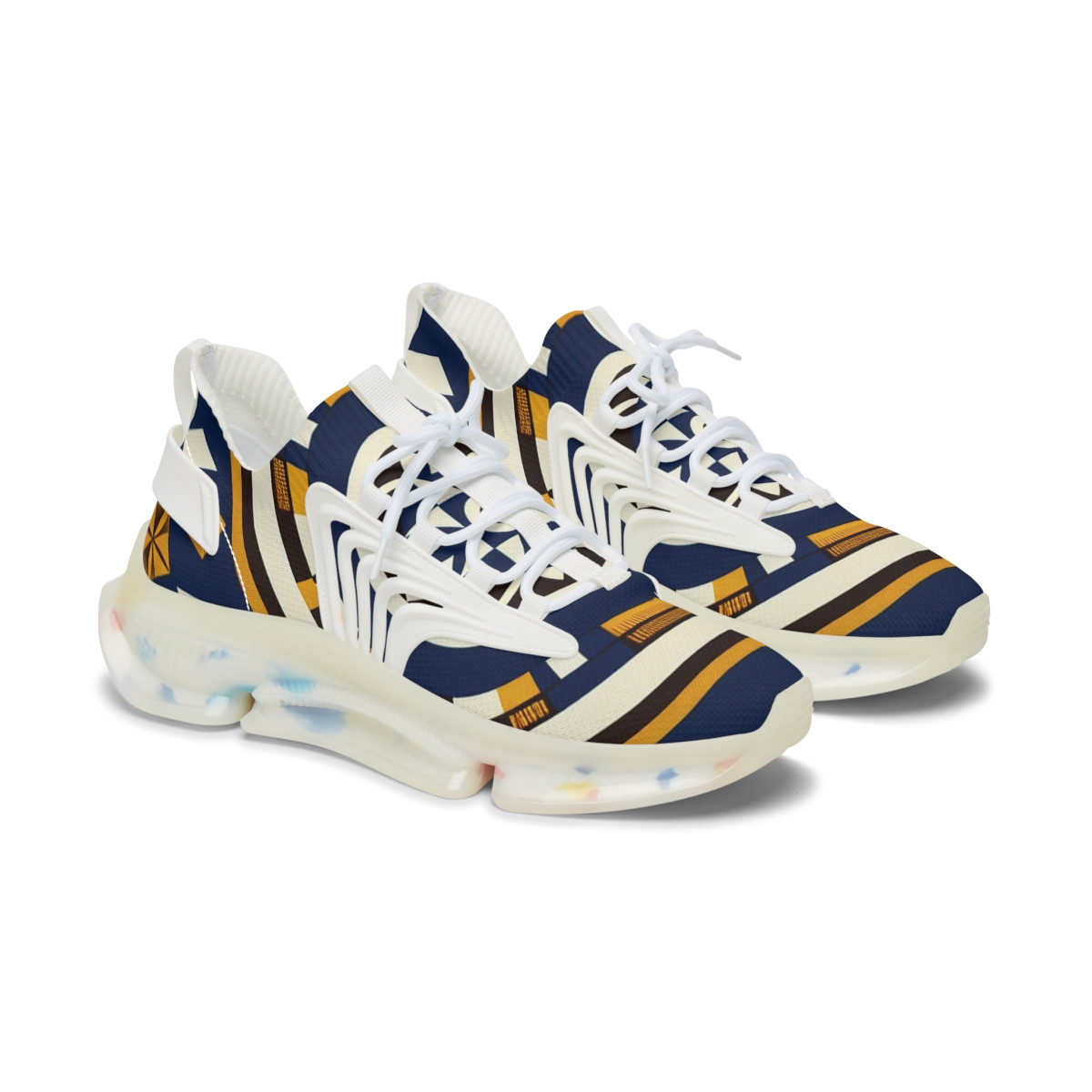 "AfroStride Kente Kicks" - Women's Mesh Sneaker