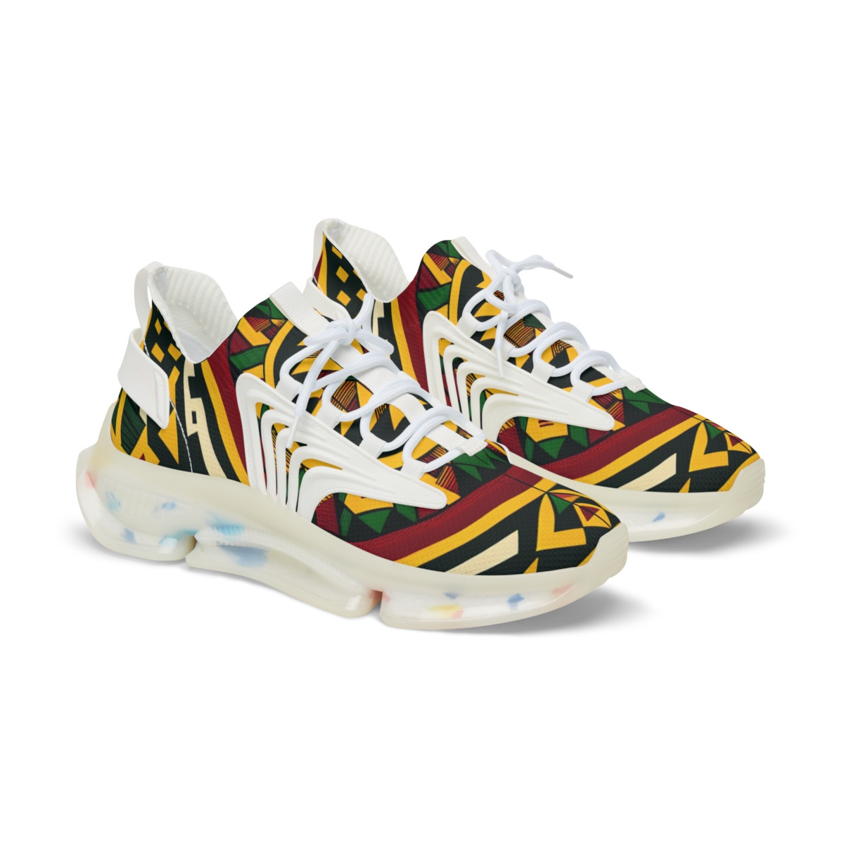 "AfroStride Kente Kicks" - Men's Mesh Sneaker