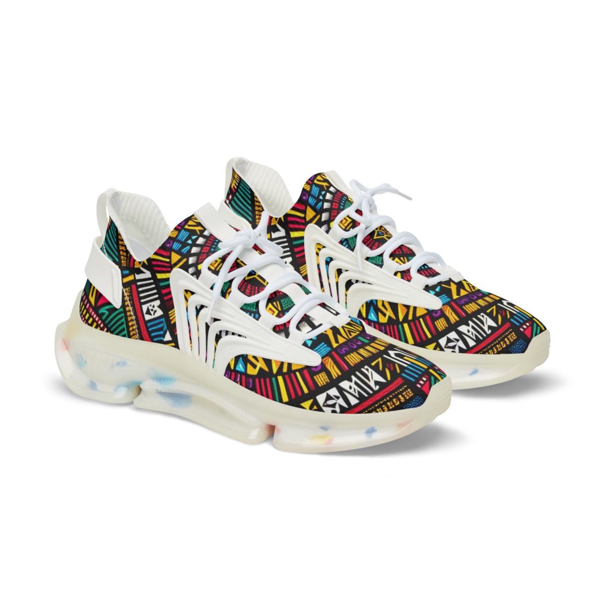 "AfroRhythm Kente Kicks" - Men's Mesh Sneaker