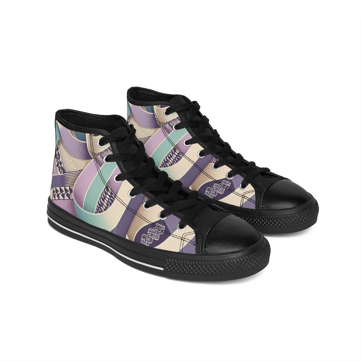 "HeritageStride Kente Kicks" - Women's Classic Sneakers