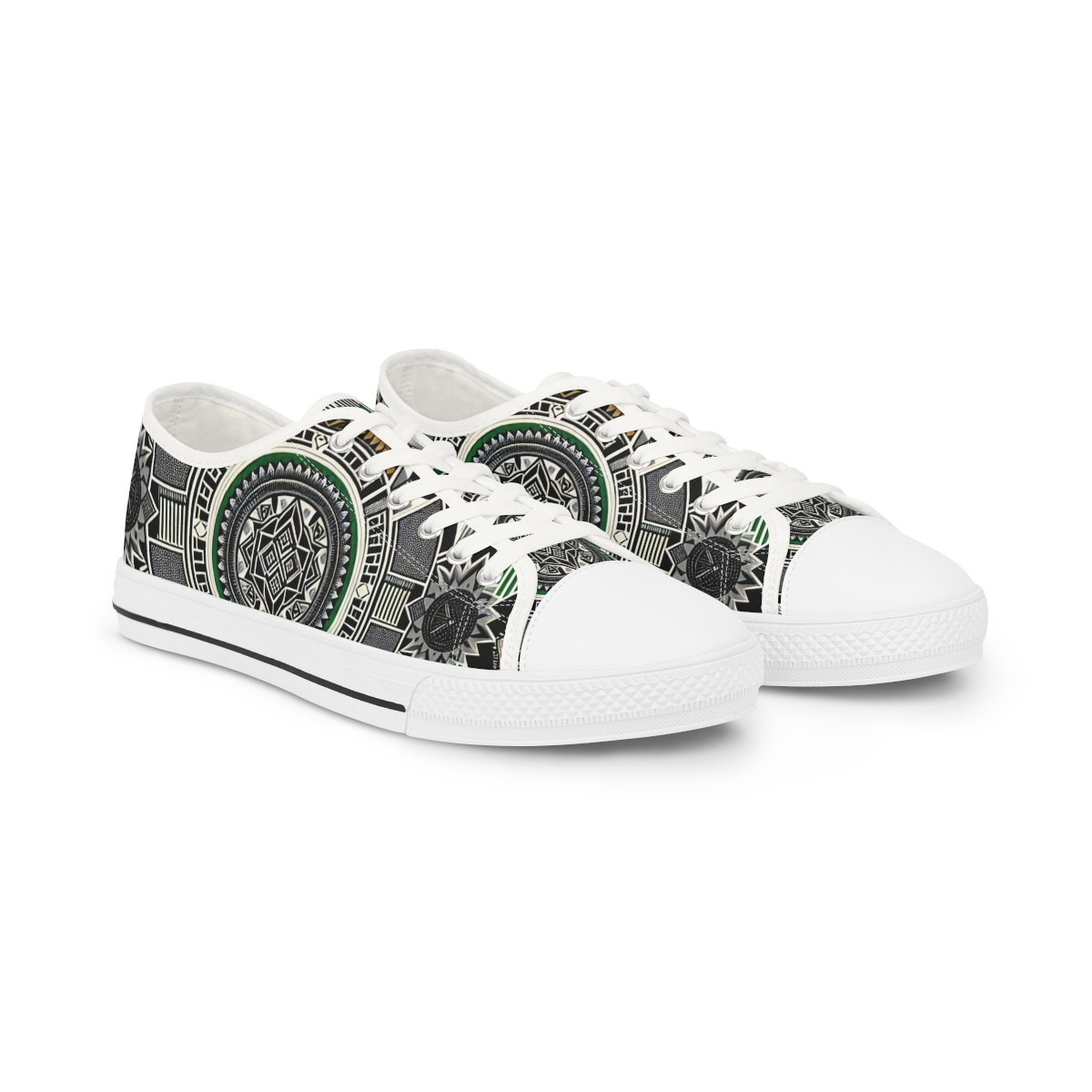 "AfroFusion Kente Kicks" - Men's Lowtop Sneakers