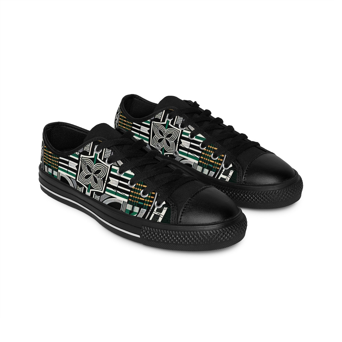 "HeritageStride Kente Kicks" - Women's Sneakers