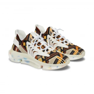 "AfroRhythm Kente Kicks" - Women's Mesh Sneaker