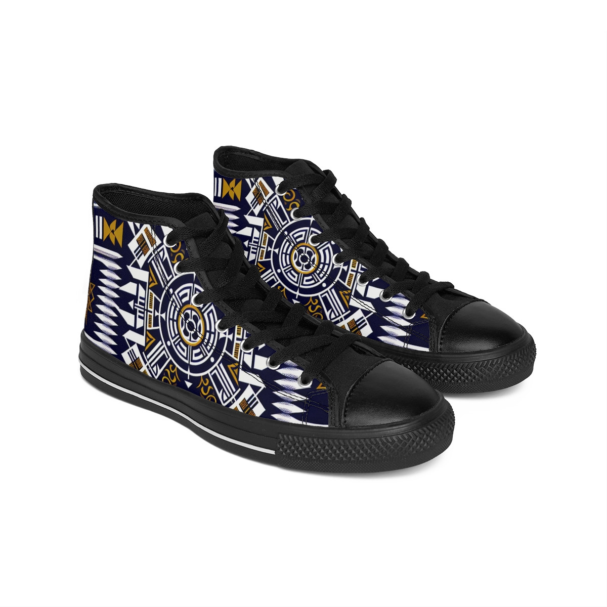 "AfroStride Kente Kicks" - Women's Classic Sneakers