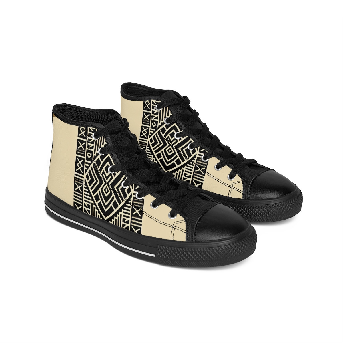 "Heritage Stride: AfroFusion Kente Sneakers" - Women's Classic Sneakers