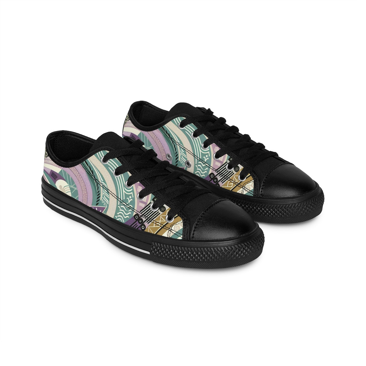 "AfroStride Kente Kicks" - Women's Sneakers