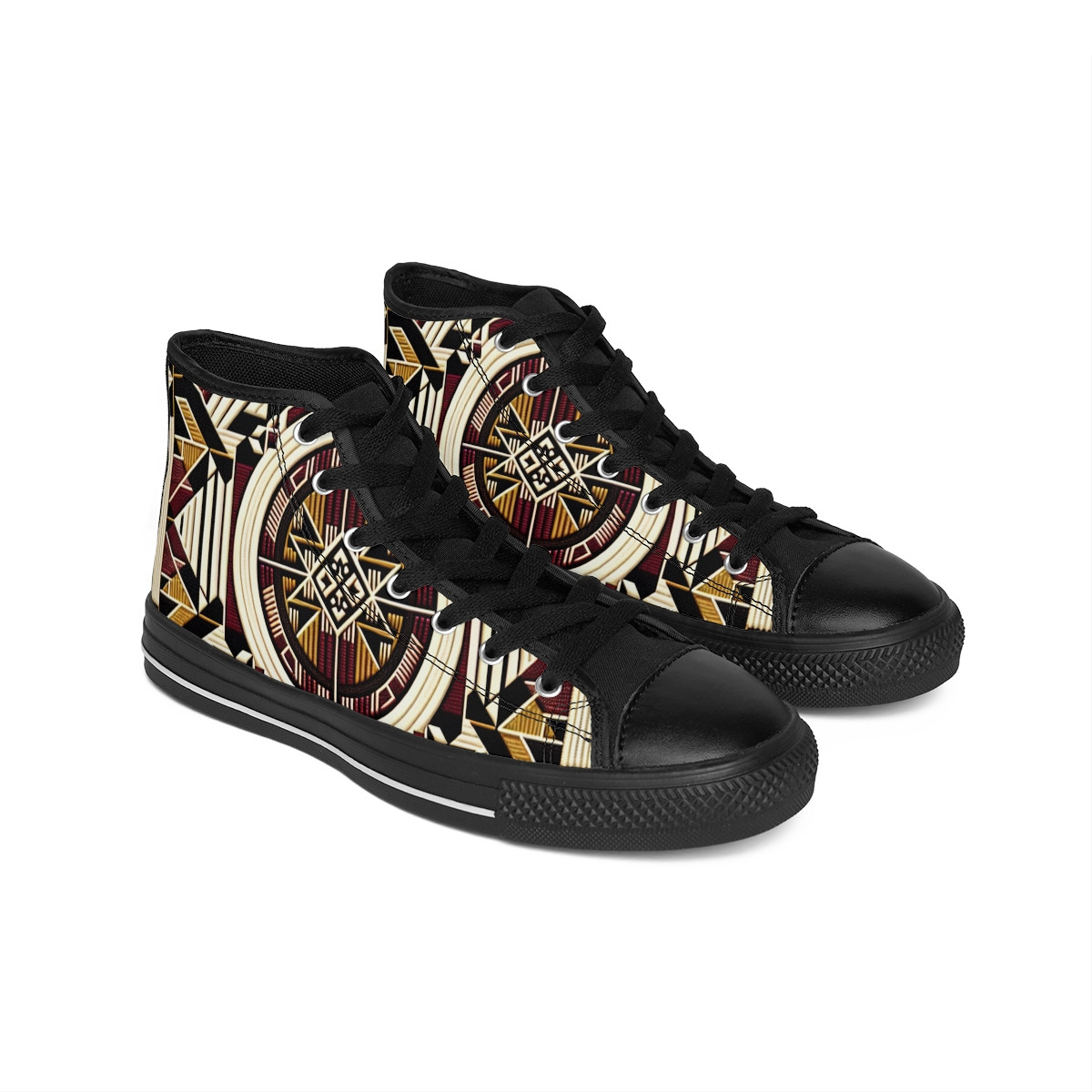"AfroStride Kente Kicks" - Women's Classic Sneakers