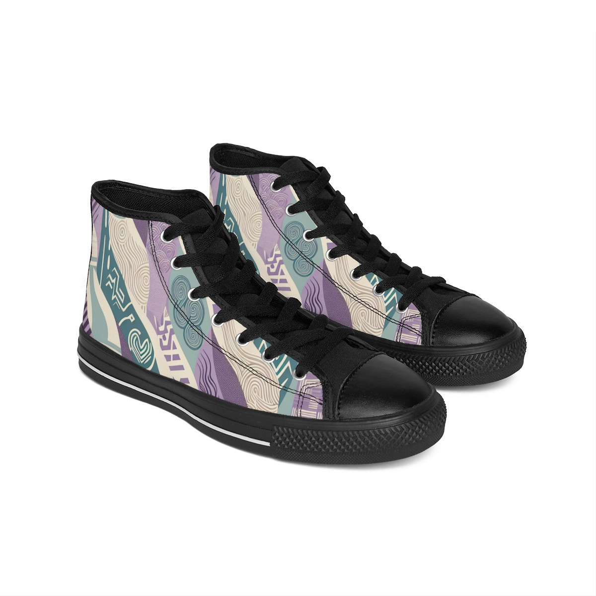 "AfroRhythm Kente Kicks" - Women's Classic Sneakers