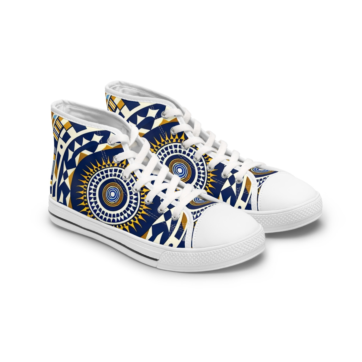 "AfroStride Kente Kicks" - Womn's High top Sneakers