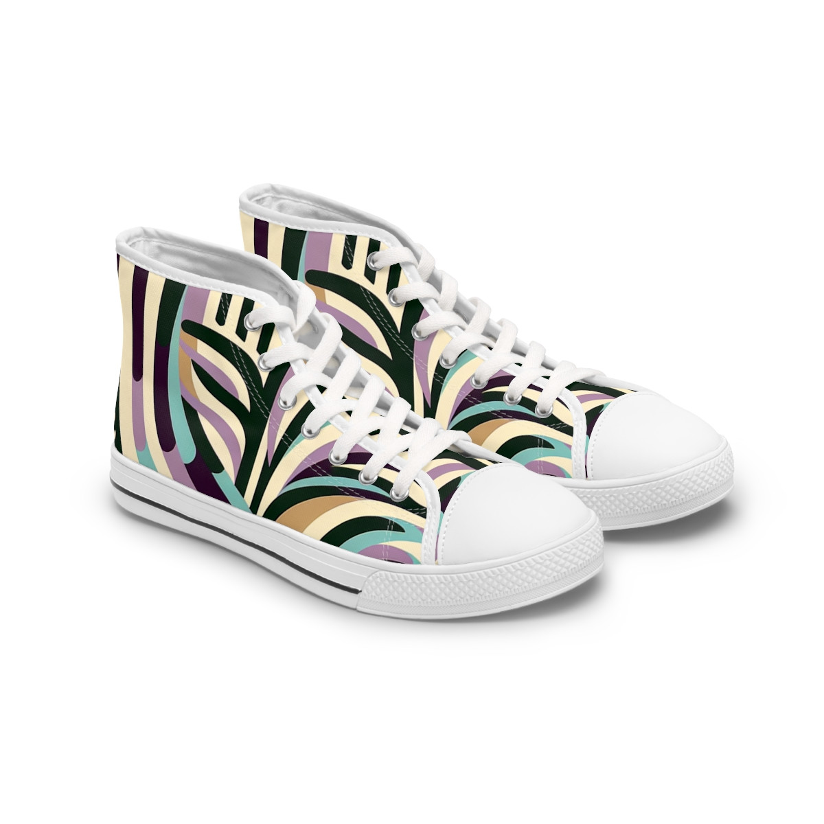 AfroFusion Kente Kicks - Womn's High top Sneakers