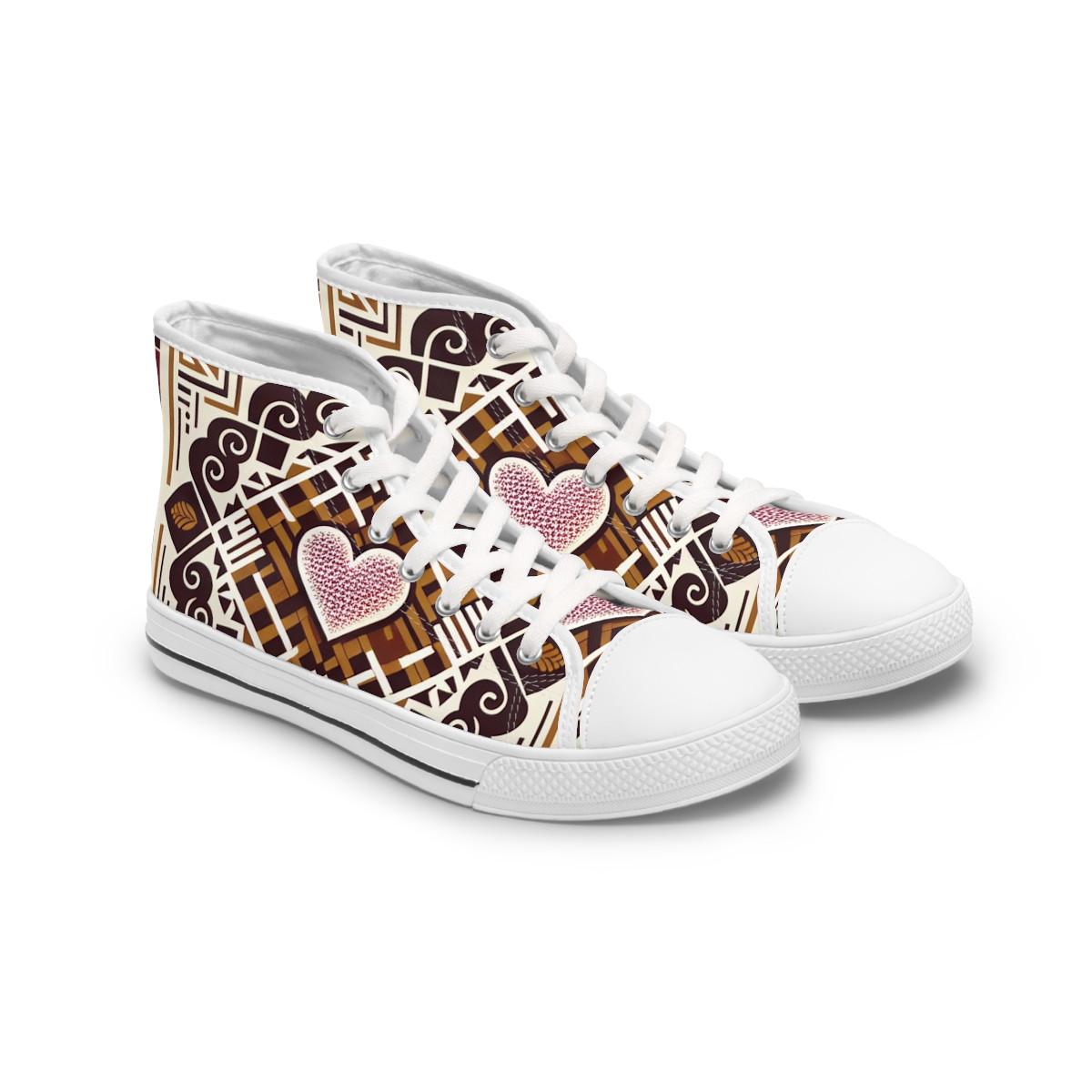 AFRI-FINESSE Kente Kicks - Womn's High top Sneakers