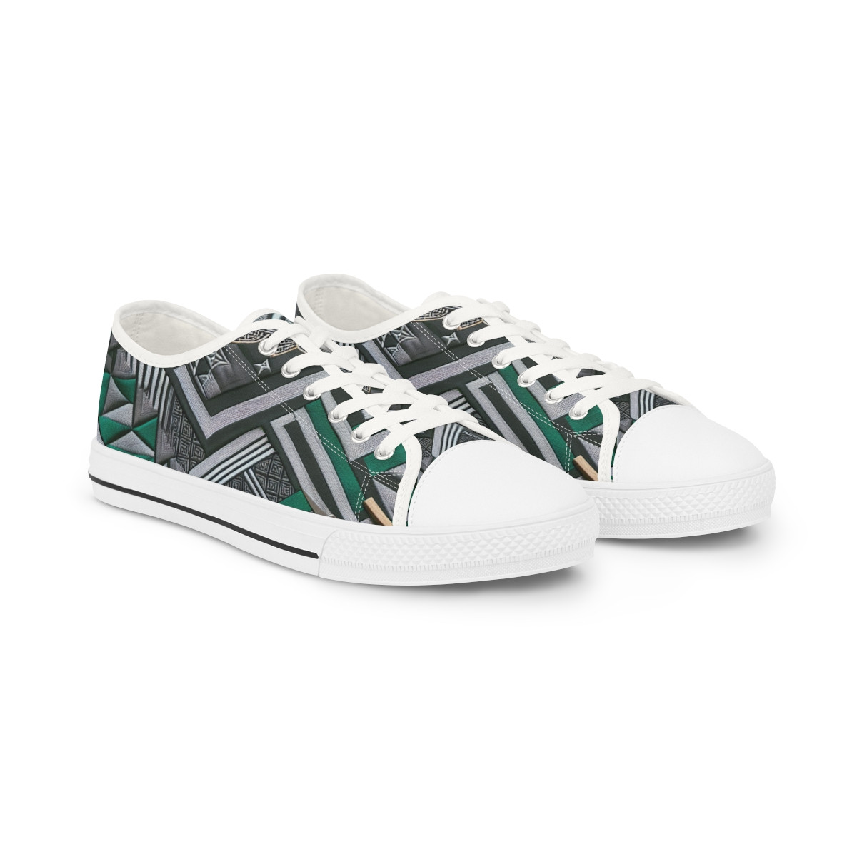 "AfroStride Kente Kicks" - Men's Lowtop Sneakers