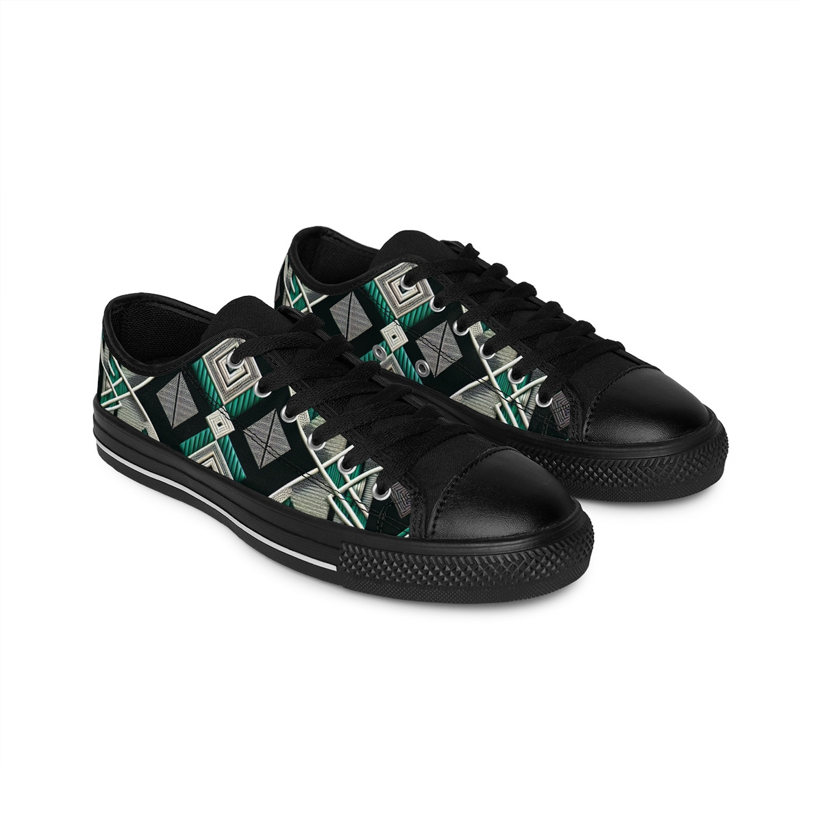 "AfroFusion Kente Kicks" - Women's Sneakers