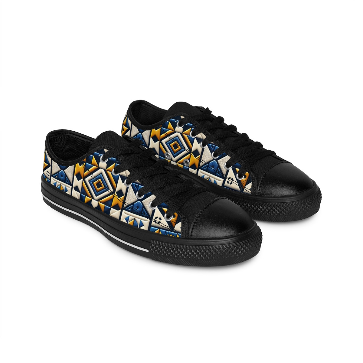 "AfroStride Kente Kicks" - Women's Sneakers