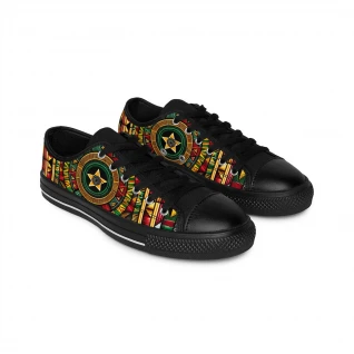 "AfroEclipse Kente Kicks" - Women's Sneakers