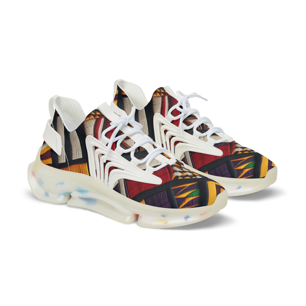 "AfroFusion Kente Kicks" - Men's Mesh Sneaker