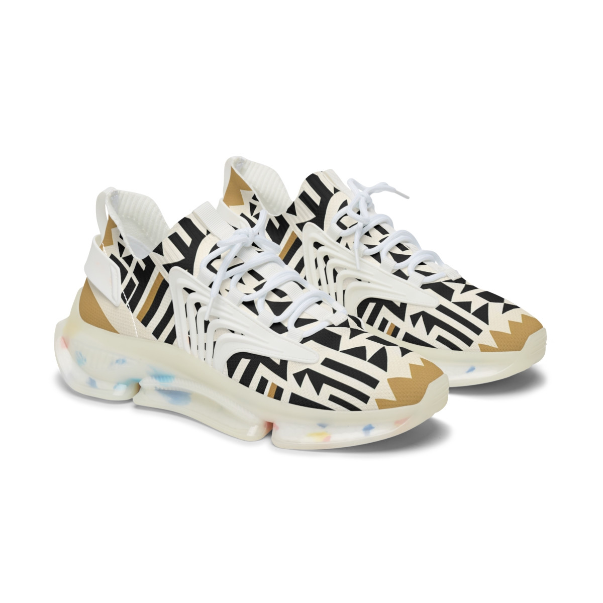 "African Rhythm Kente Kicks" - Women's Mesh Sneaker