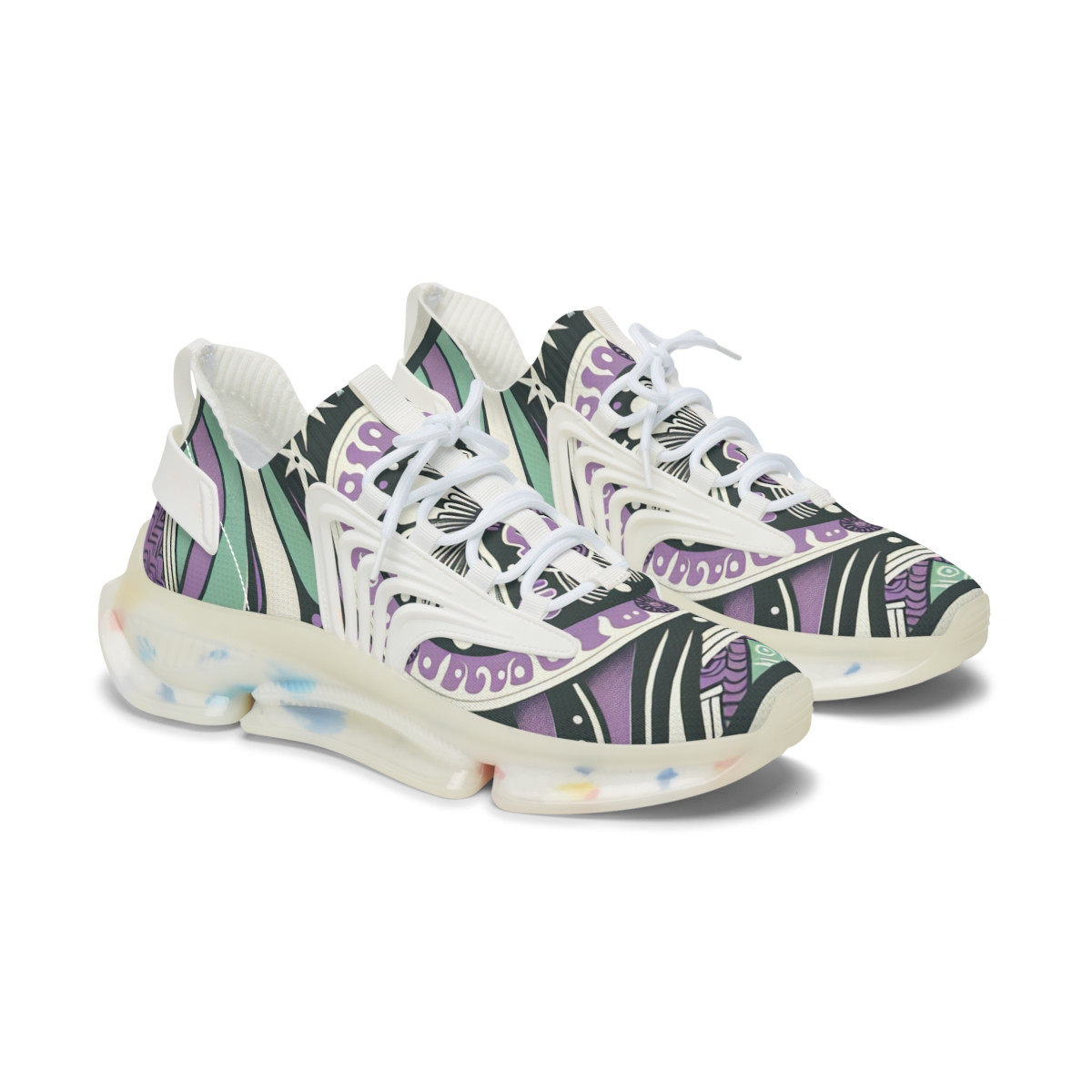 "AfroStride Kente Kicks" - Women's Mesh Sneaker