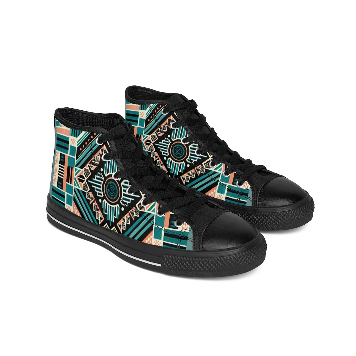 "AfroEclipse Kente Kicks" - Men's Classic Sneakers