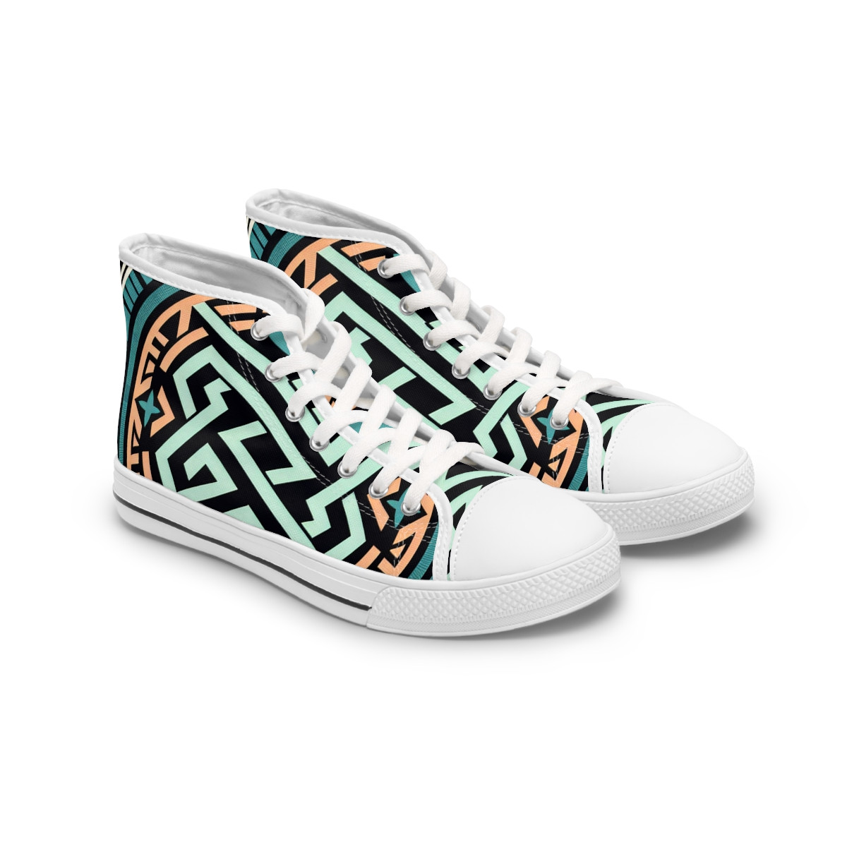 "AfroKenteStride" - Womn's High top Sneakers
