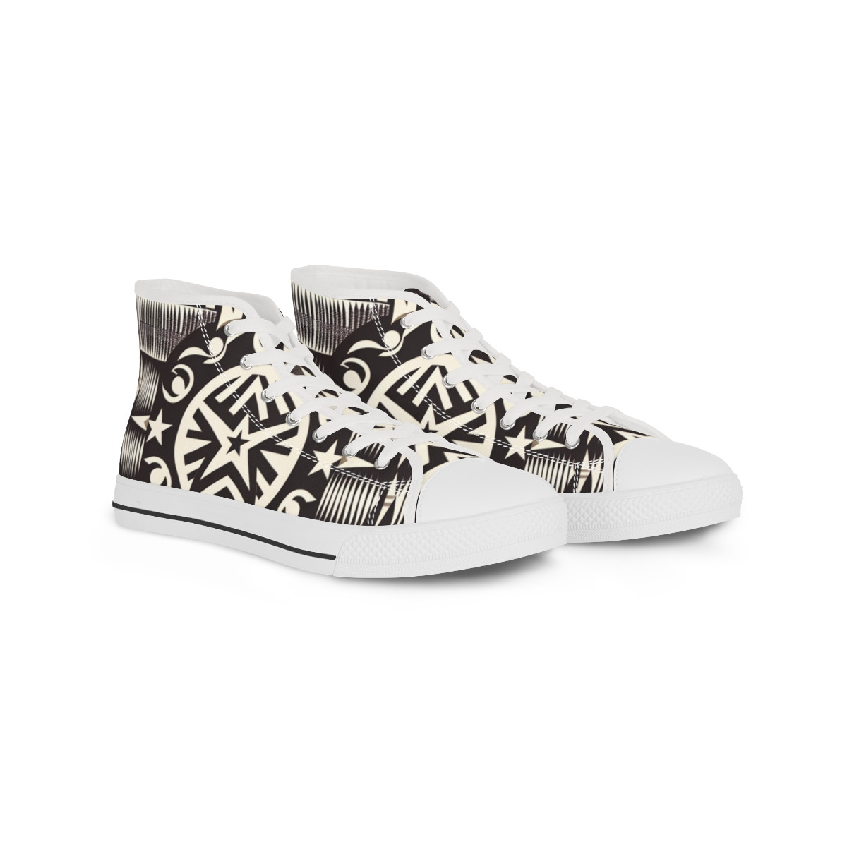 "AfroFusion Kente Kicks" - Men's High top Sneakers