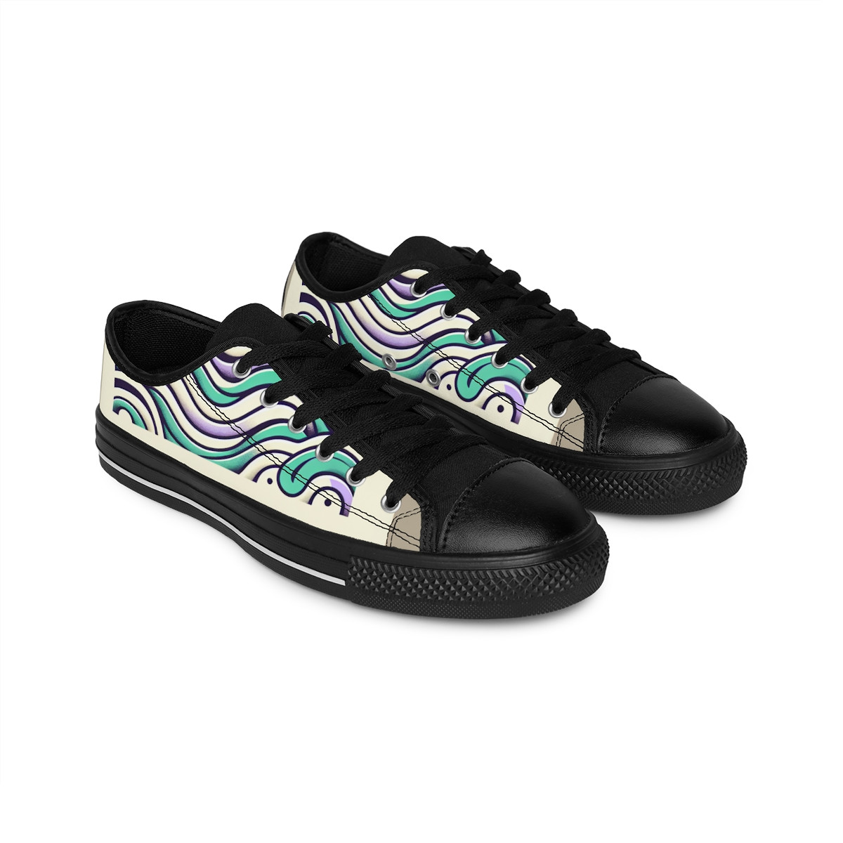 "AfroStride Kente Kicks" - Women's Sneakers